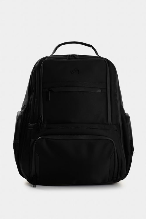 Mochila Edén en lona y cuero para hombre multifuncional