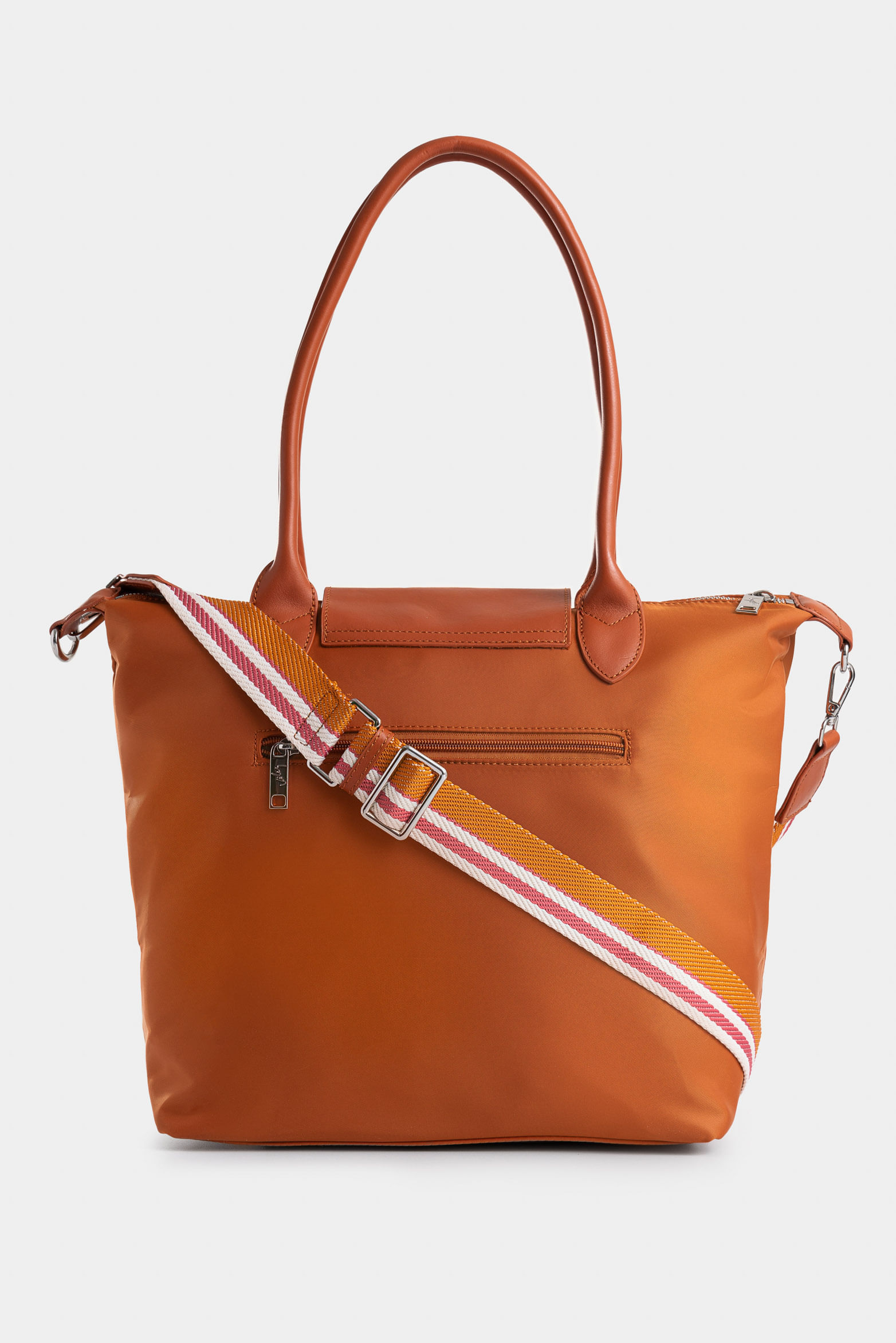 Shopping Ámbar en lona para mujer detalle cuero-1748660191772