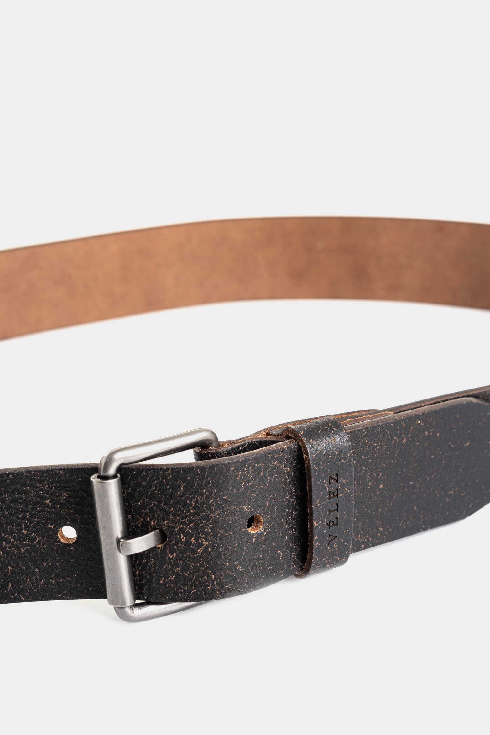 Cinturón Unifaz Montt de cuero para hombre craquelado-1748661131333