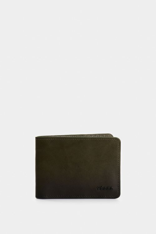 Billetera Oasis de cuero para hombre detalle contraste