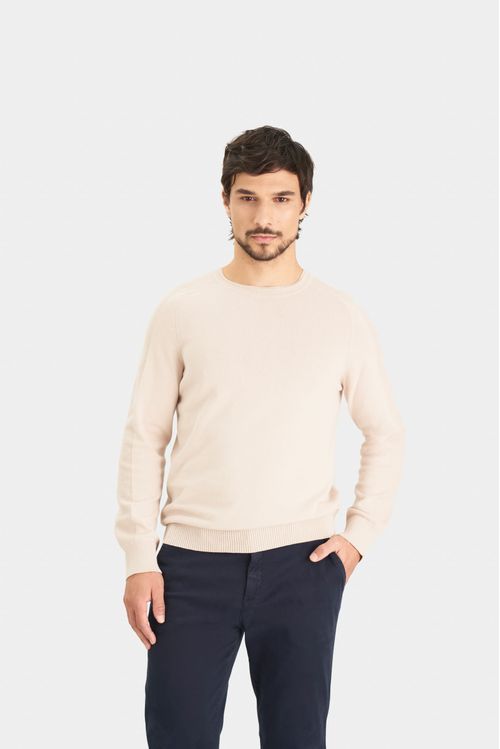 Sweater tejido en algodón para hombre manga ranglan