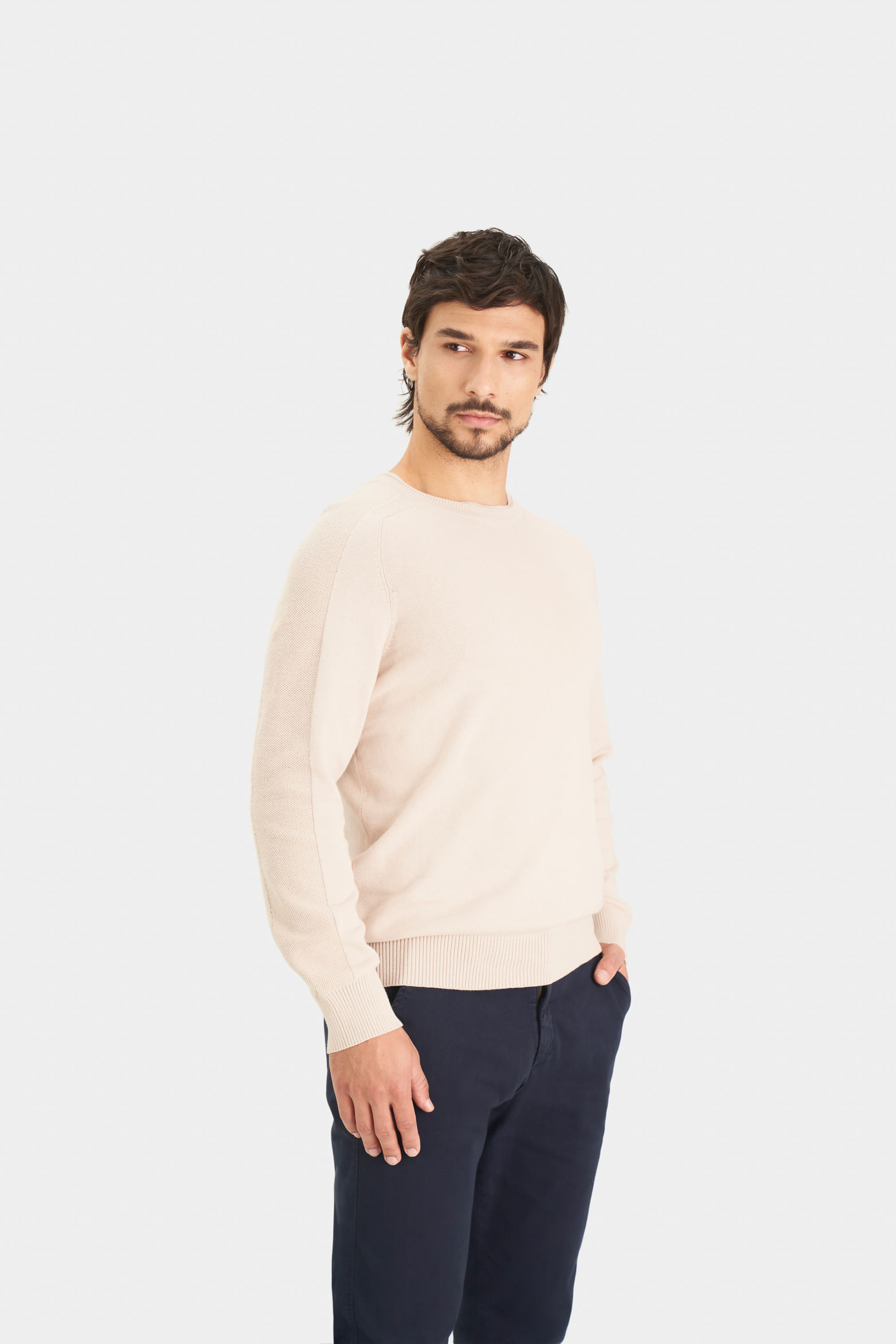 Sweater tejido en algodón para hombre manga ranglan-1748663809658