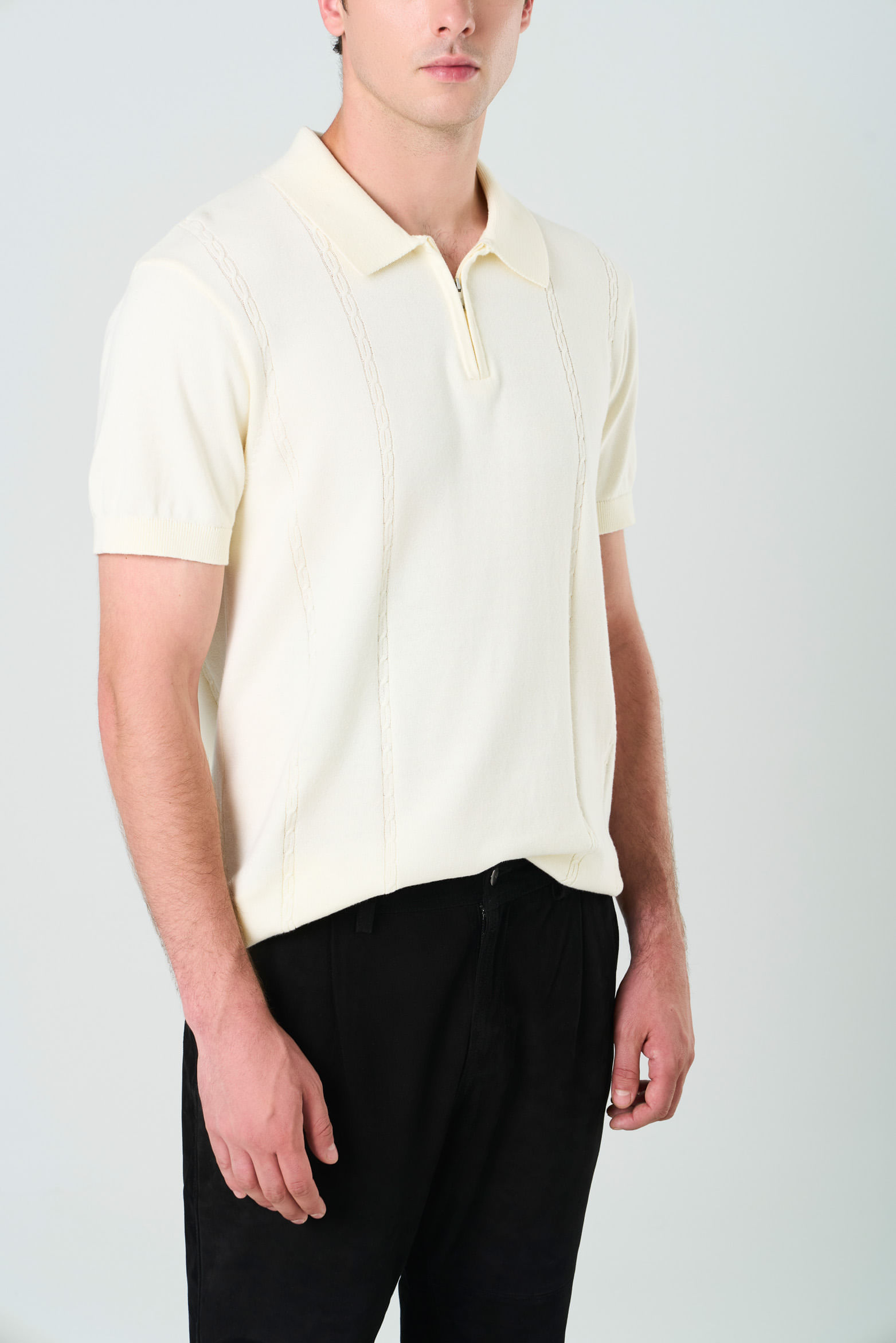 Polo Tropical manga corta para hombre semi fitted-1750386147245