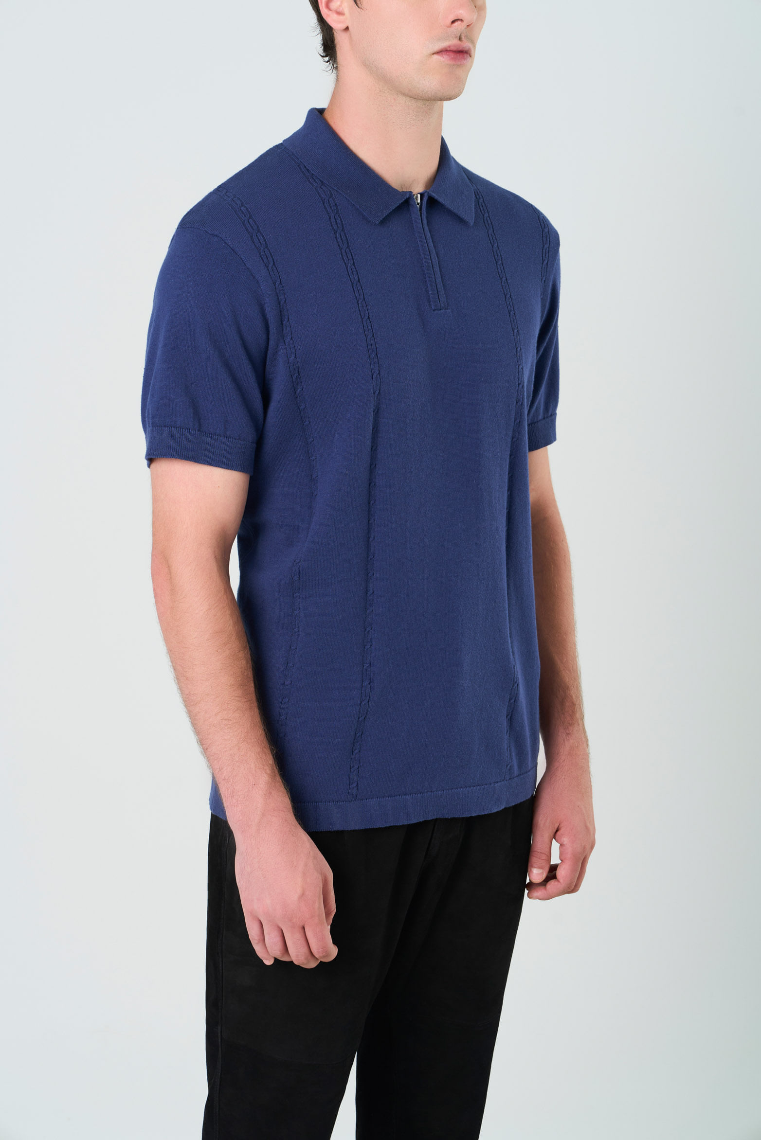 Polo Tropical manga corta para hombre semi fitted-1750386299660