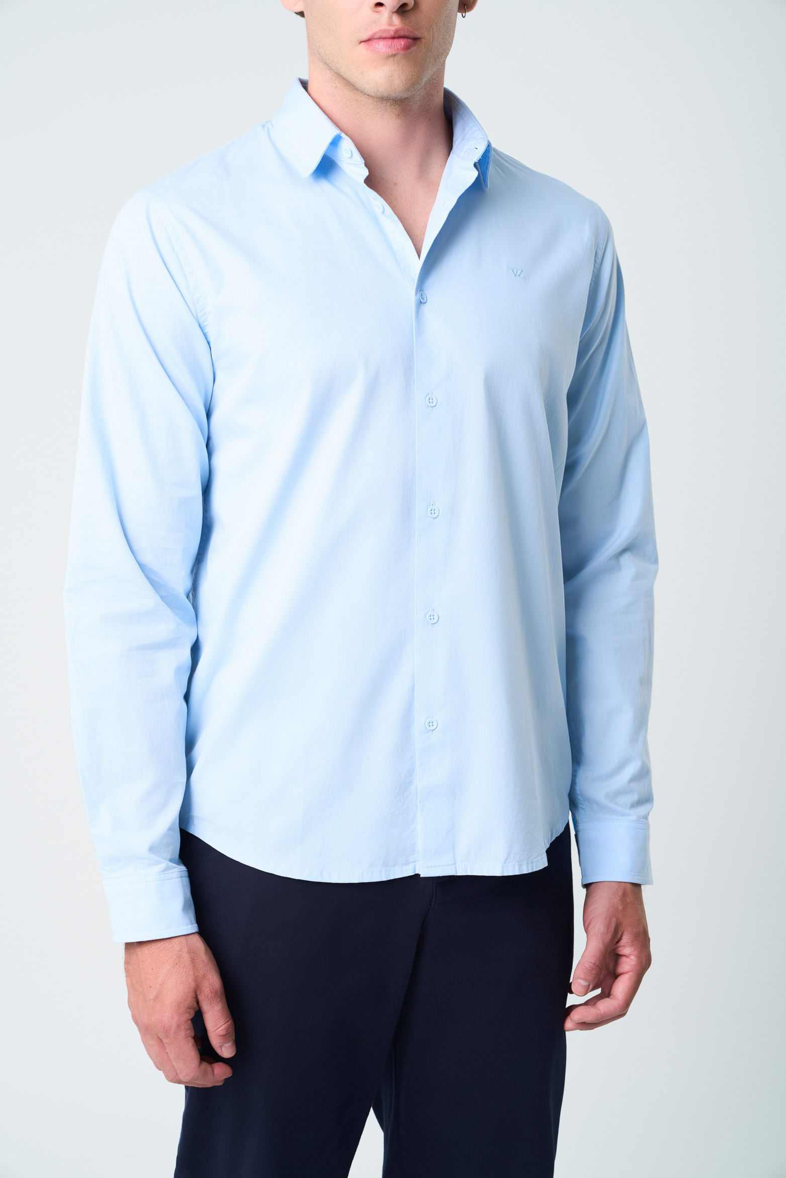 Camisa en popelina para hombre semifitted-1750386925368