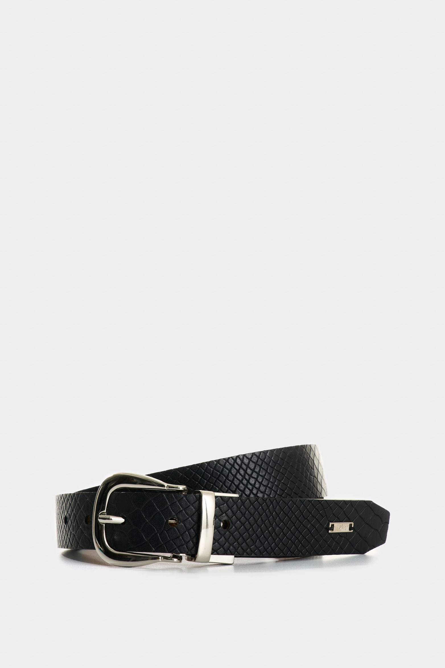 Cinturón doble faz ezko de cuero liso para mujer hebilla reversible-1750387755269