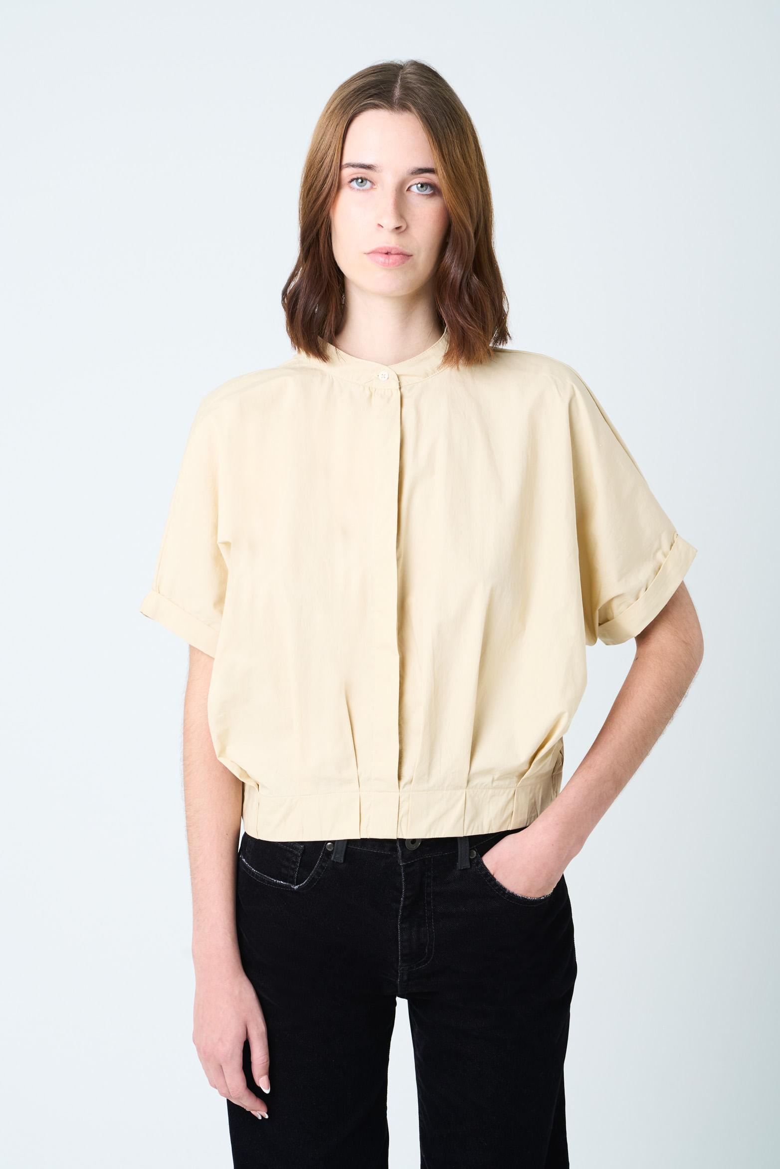 Camisa Topacio para mujer cuello nerú-1752608853824
