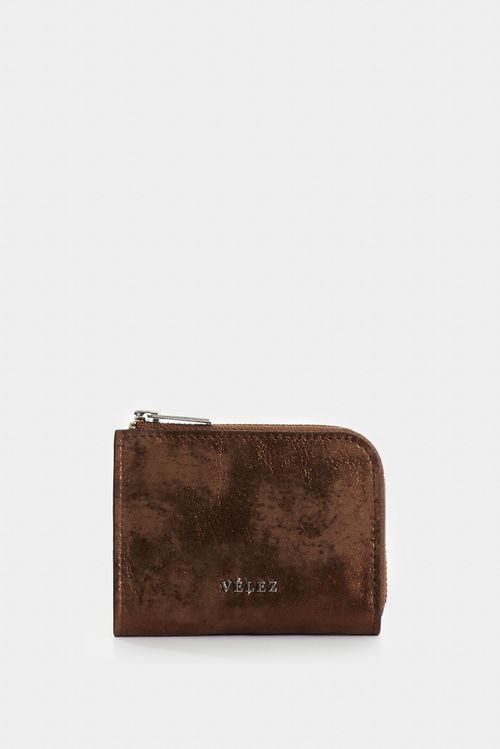 Porta documentos Holy de cuero folia para mujer cremallera