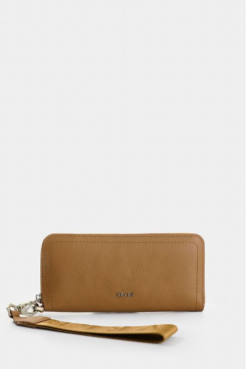 Billetera porta chequera de cuero para mujer Arezzo
