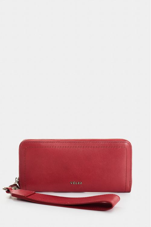 Billetera porta chequera de cuero para mujer Arezzo