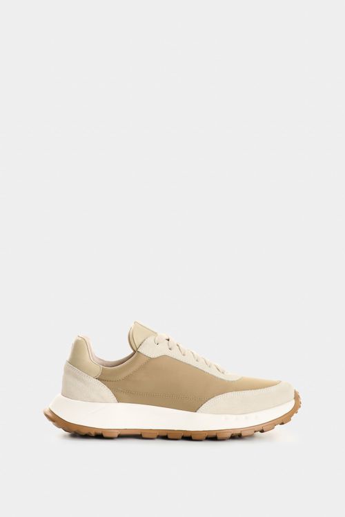 Sneakers de lona y detalles en cuero para mujer Thorian