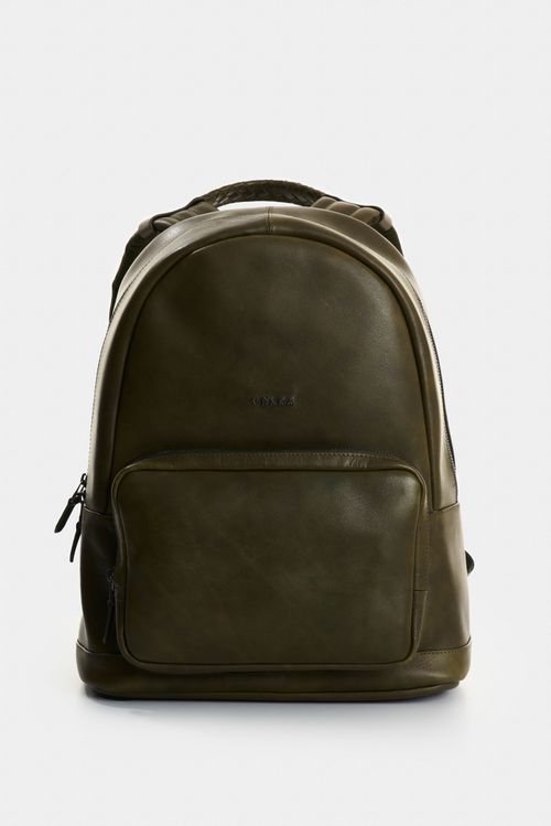 Mochila Bolet de cuero liso para hombre efecto vintage