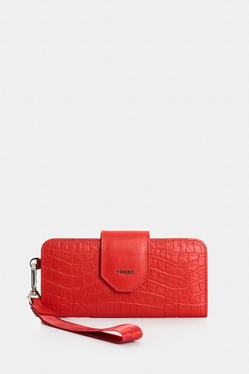 Billetera porta chequera de cuero para mujer extravaganza
