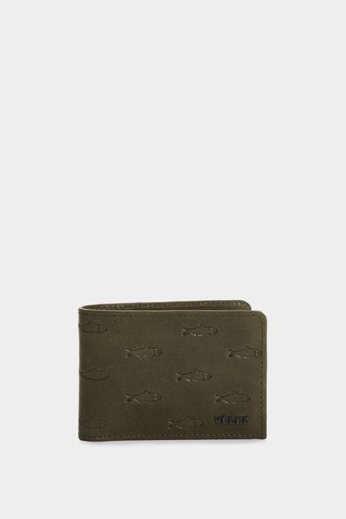 Billetera de cuero grabado para hombre Hazel