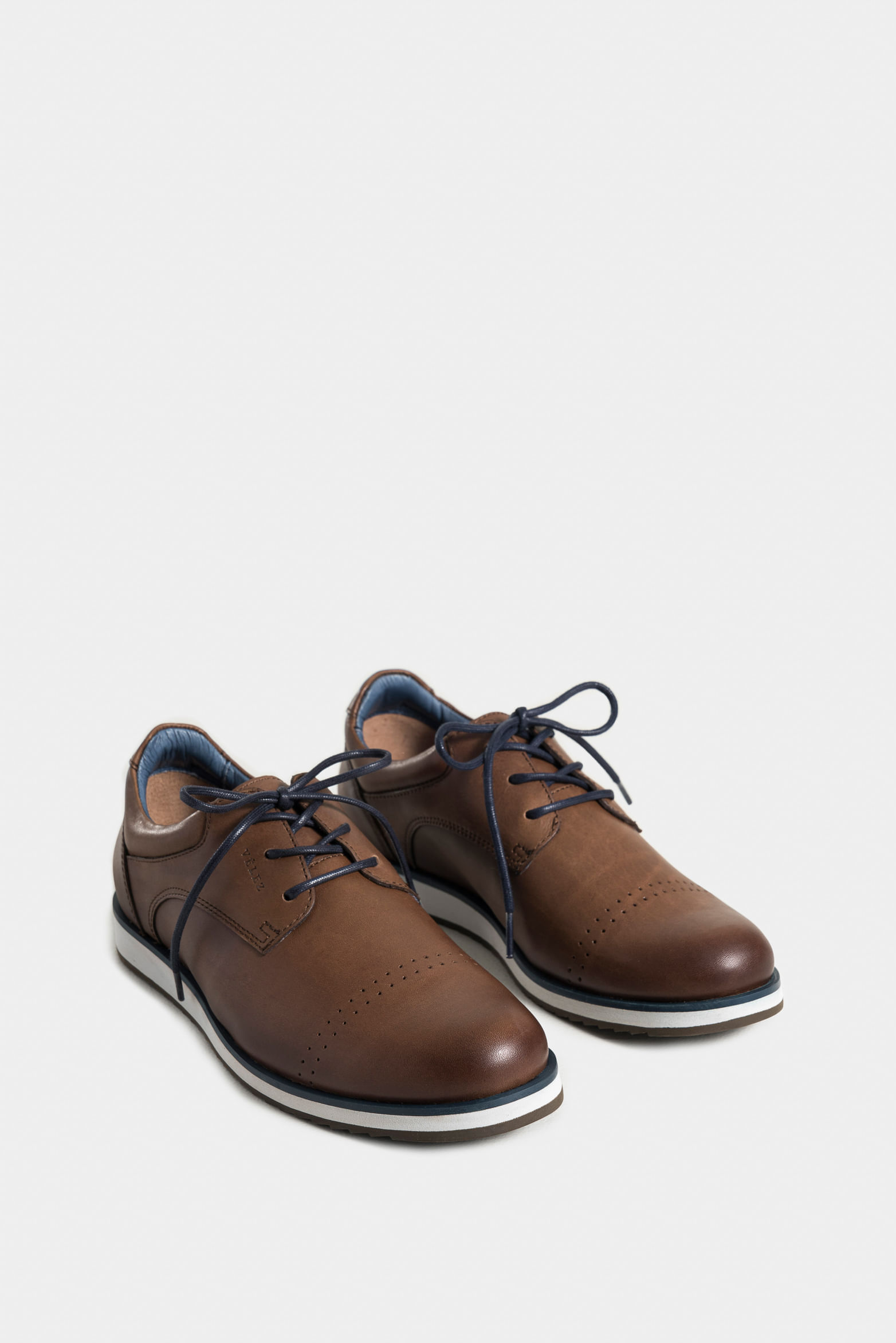 Zapatos cordón piero de cuero para hombre suela con apariencia deportiva-1763579710837